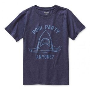 Arizona Jean Company Boy’s Blue POOL PARTY ANYONE Shark Short Sleeve Tee XS 6/7